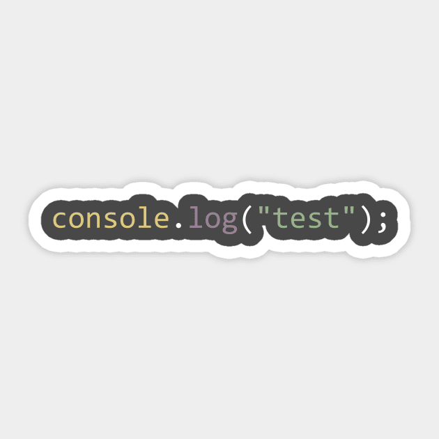 console.log("test") Sticker by Bruce Brotherton